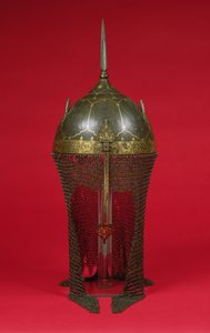 Casque avec garde-maille, Période Safavide